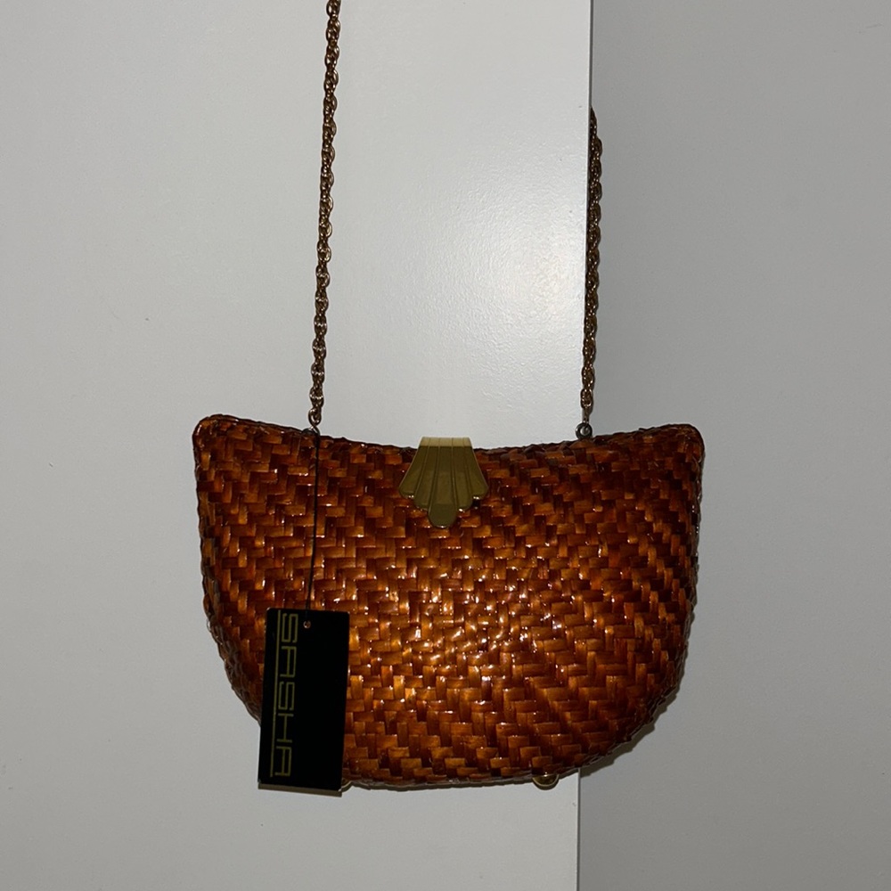 Orange chain bag